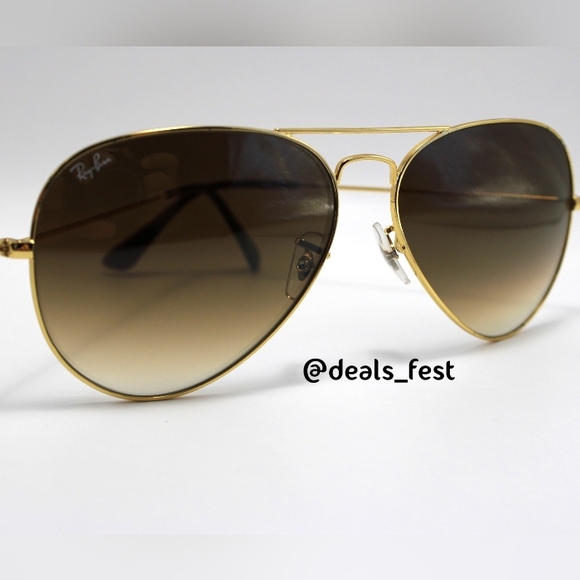 Model Display RayBan Aviator RB3025 Gradient Brown main image 6